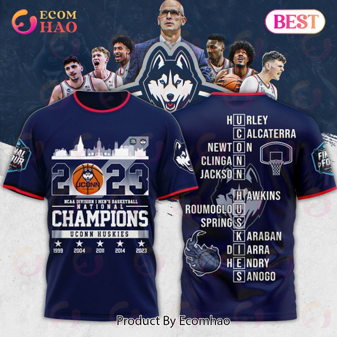 UConn Huskies NCAA Men’s Basketball National Champions Shirt