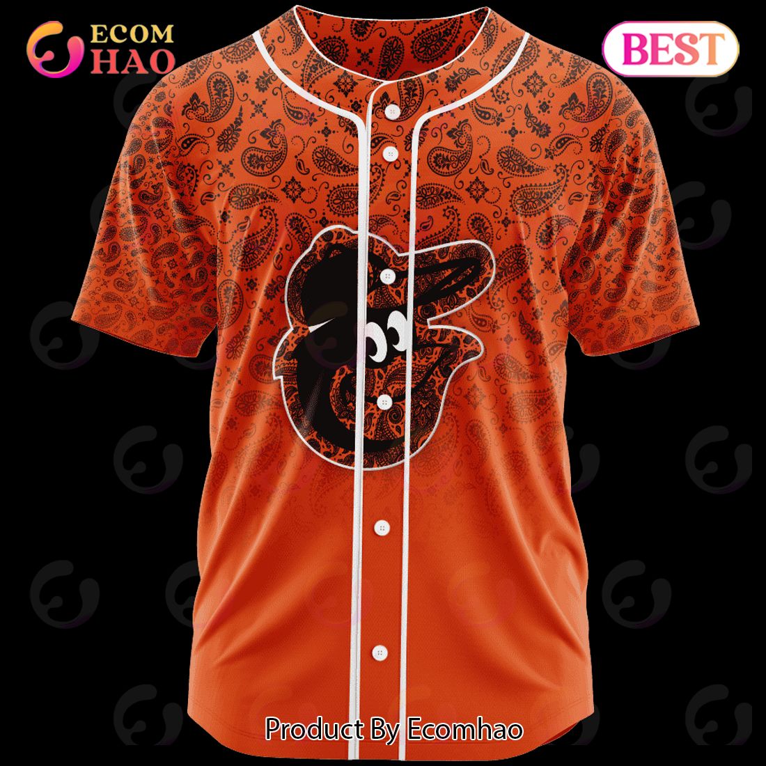 MLB Baltimore Orioles Paisley Pattern Jersey LIMITED EDITION