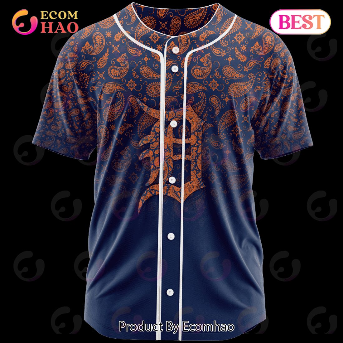 MLB Detroit Tigers Paisley Pattern Jersey LIMITED EDITION