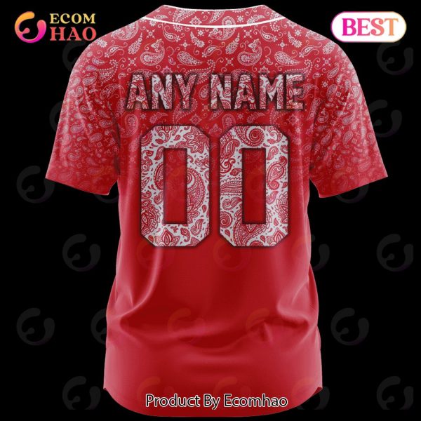 MLB Los Angeles Angels Paisley Pattern Jersey LIMITED EDITION
