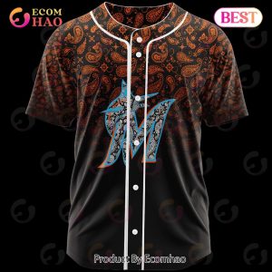 MLB Miami Marlins Paisley Pattern Jersey LIMITED EDITION