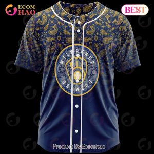 MLB Milwaukee Brewers Paisley Pattern Jersey LIMITED EDITION