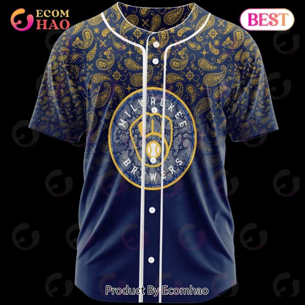 MLB Milwaukee Brewers Paisley Pattern Jersey LIMITED EDITION