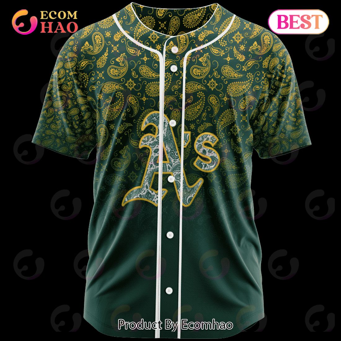 MLB Oakland Athletics Paisley Pattern Jersey LIMITED EDITION