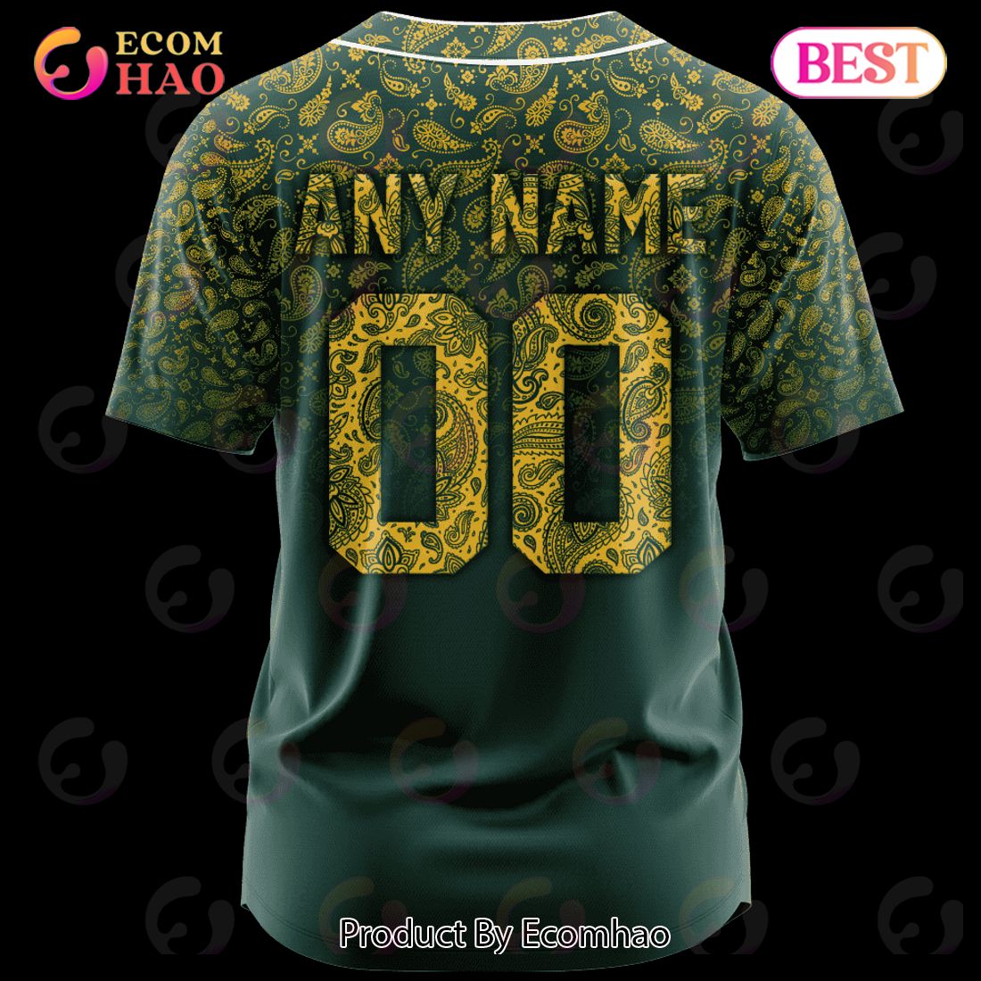 MLB Oakland Athletics Paisley Pattern Jersey LIMITED EDITION