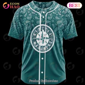 MLB Seattle Mariners Paisley Pattern Jersey LIMITED EDITION