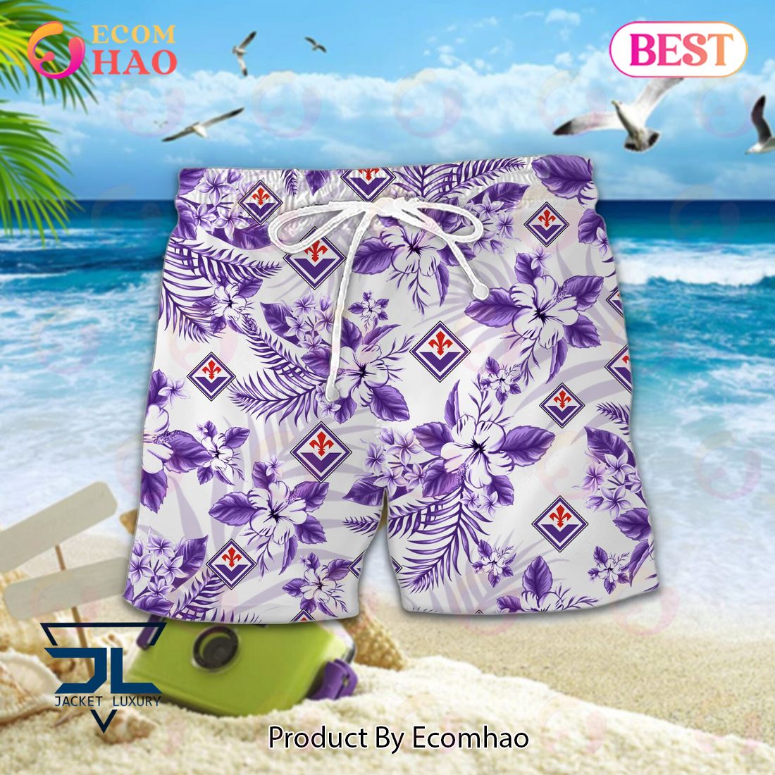 ACF Fiorentina Lega Serie A Hawaiian Shirt