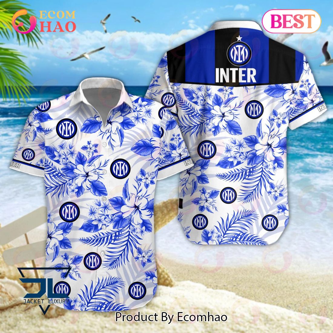 Inter Lega Serie A Hawaiian Shirt