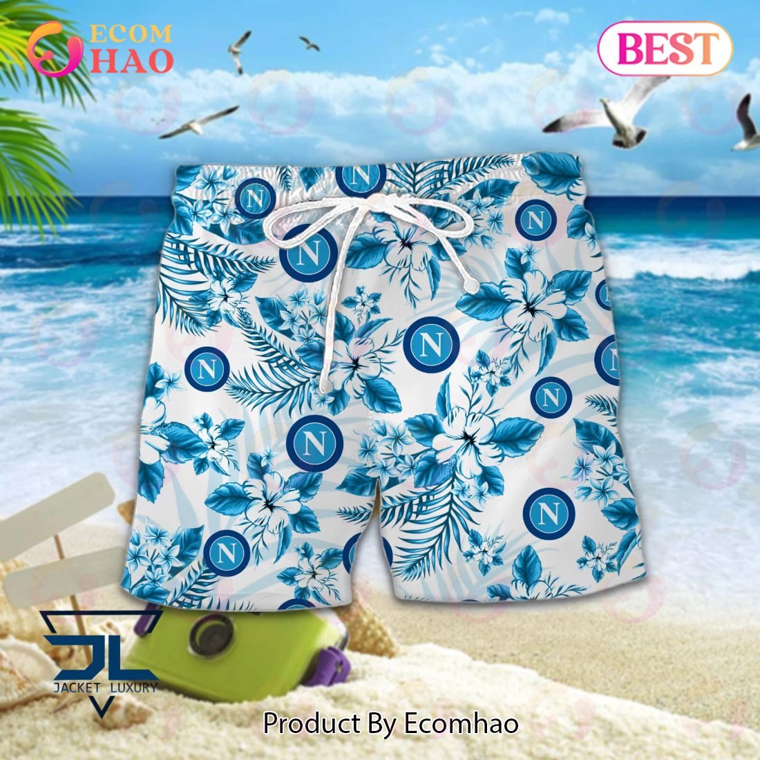 SSC Napoli Lega Serie A Hawaiian Shirt