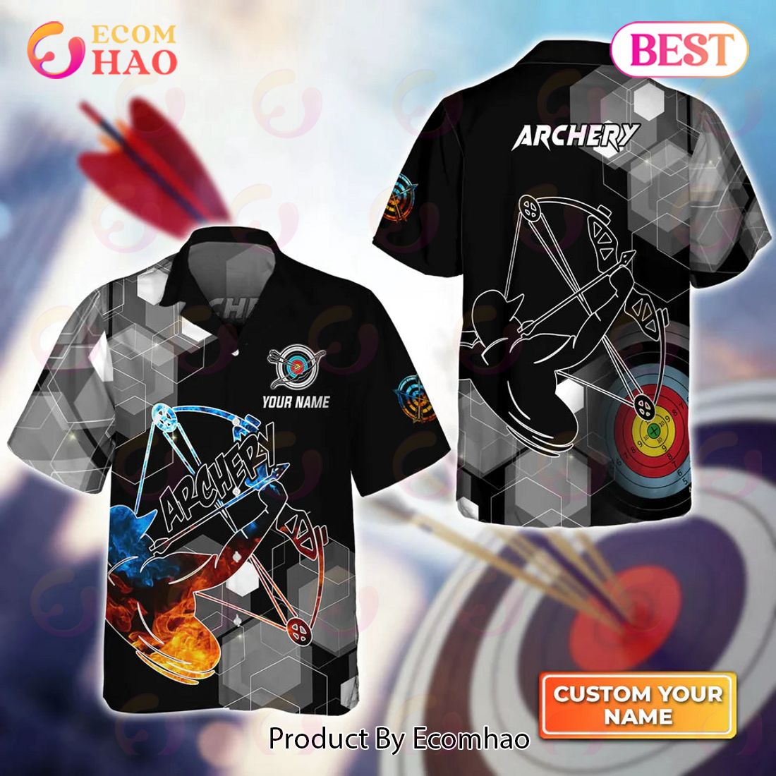 Maxcorners Archery I Know I Shoot Like An Old Man 3D Hawaiian Shirt