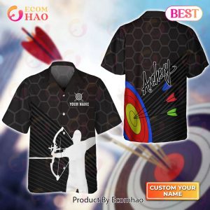 Maxcorners Archery Target & Archery Man 3D Hawaiian Shirt