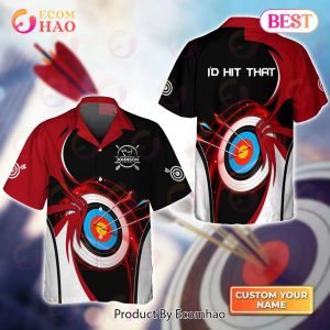 Maxcorners Archery Target I’d Hit That Personalized Name 3D Hawaiian Shirt