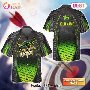 Maxcorners Archery Target Sign Colorful 3D Hawaiian Shirt