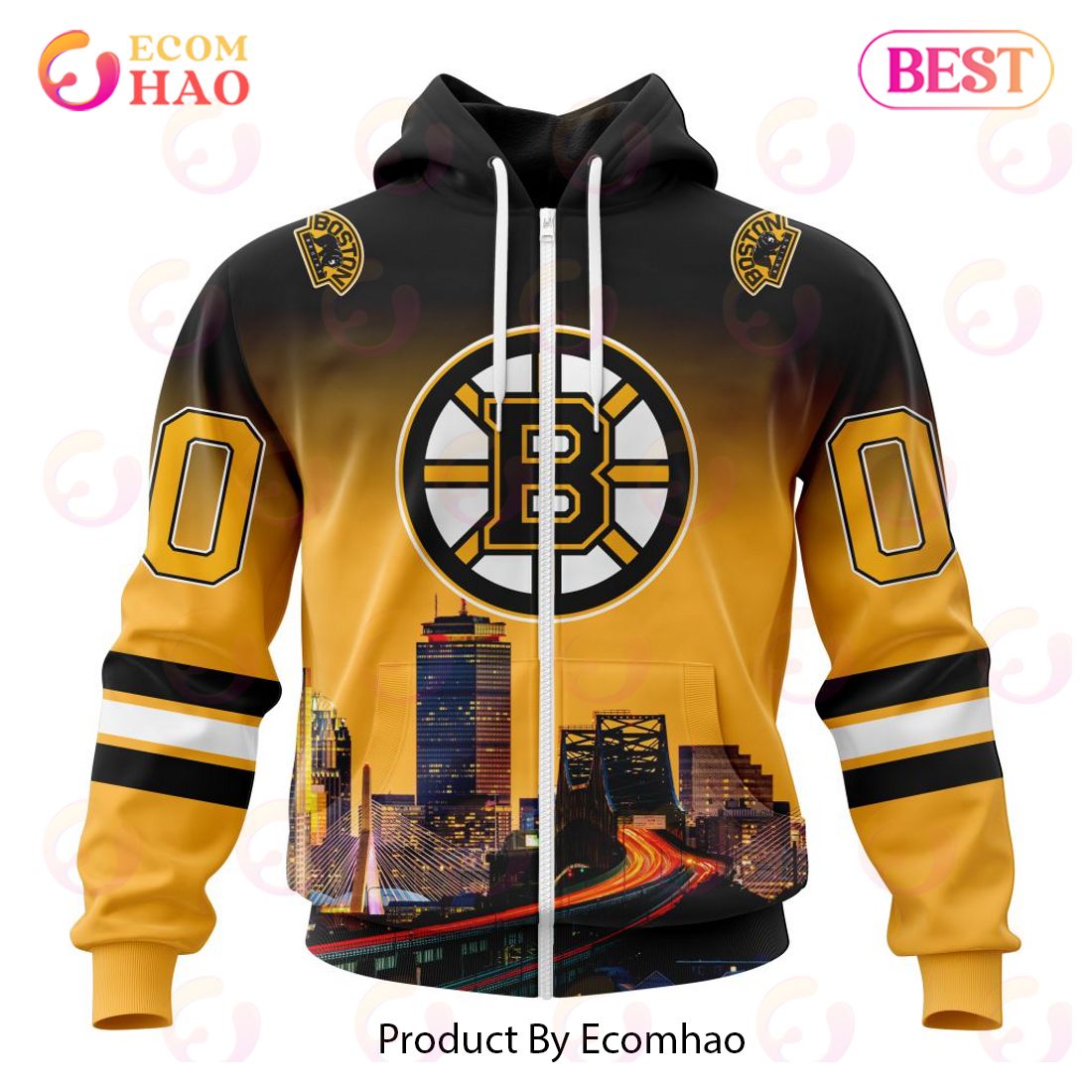 NHL Boston Bruins Special Design With Cityscape 3D Hoodie