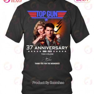 Top Gun 37th Anniversary 1986 – 2023 Tom Cruise Thank You For The Memories T-Shirt