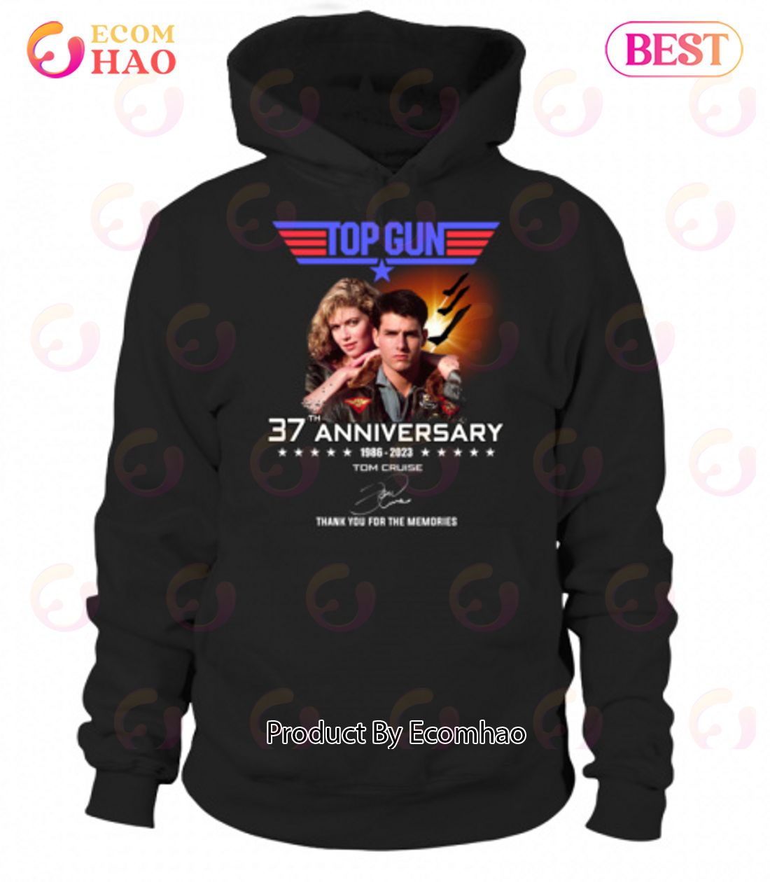 Top Gun 37th Anniversary 1986 – 2023 Tom Cruise Thank You For The Memories T-Shirt