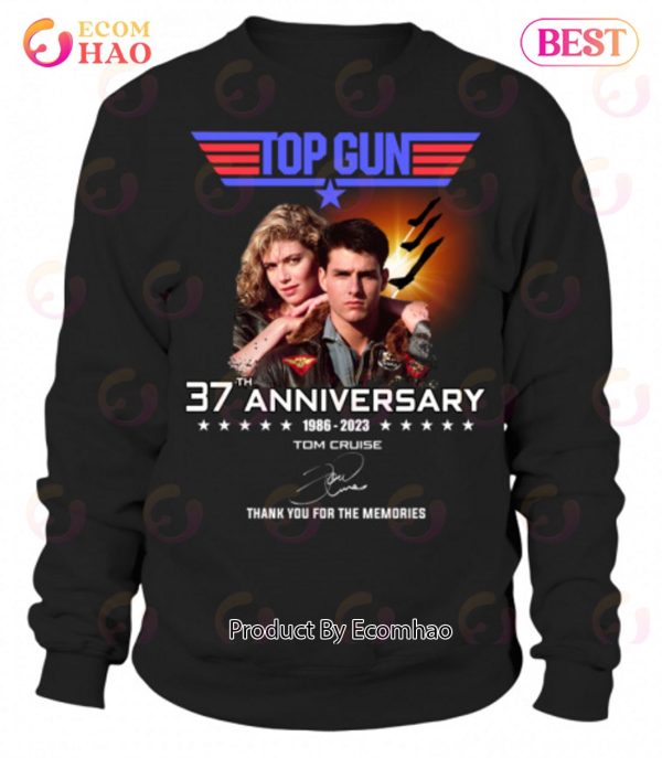 Top Gun 37th Anniversary 1986 – 2023 Tom Cruise Thank You For The Memories T-Shirt