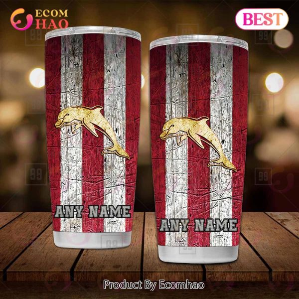 Personalized NRL Dolphins Old Metal Tumbler