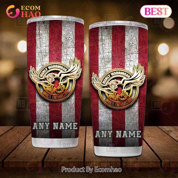 Personalized NRL Manly Warringah Sea Eagles Old Metal Tumbler