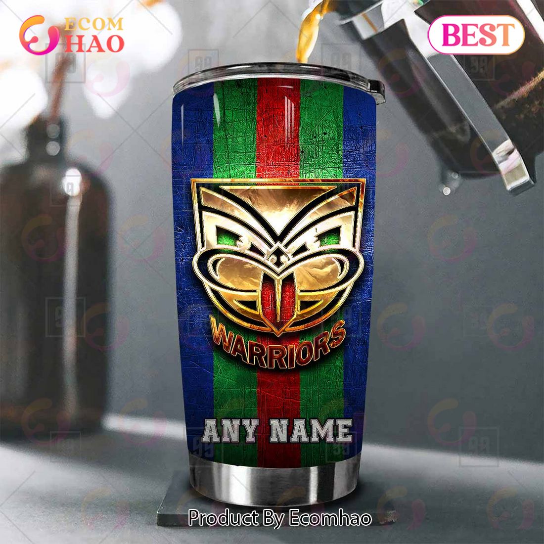 Personalized NRL New Zealand Warriors Old Metal Tumbler