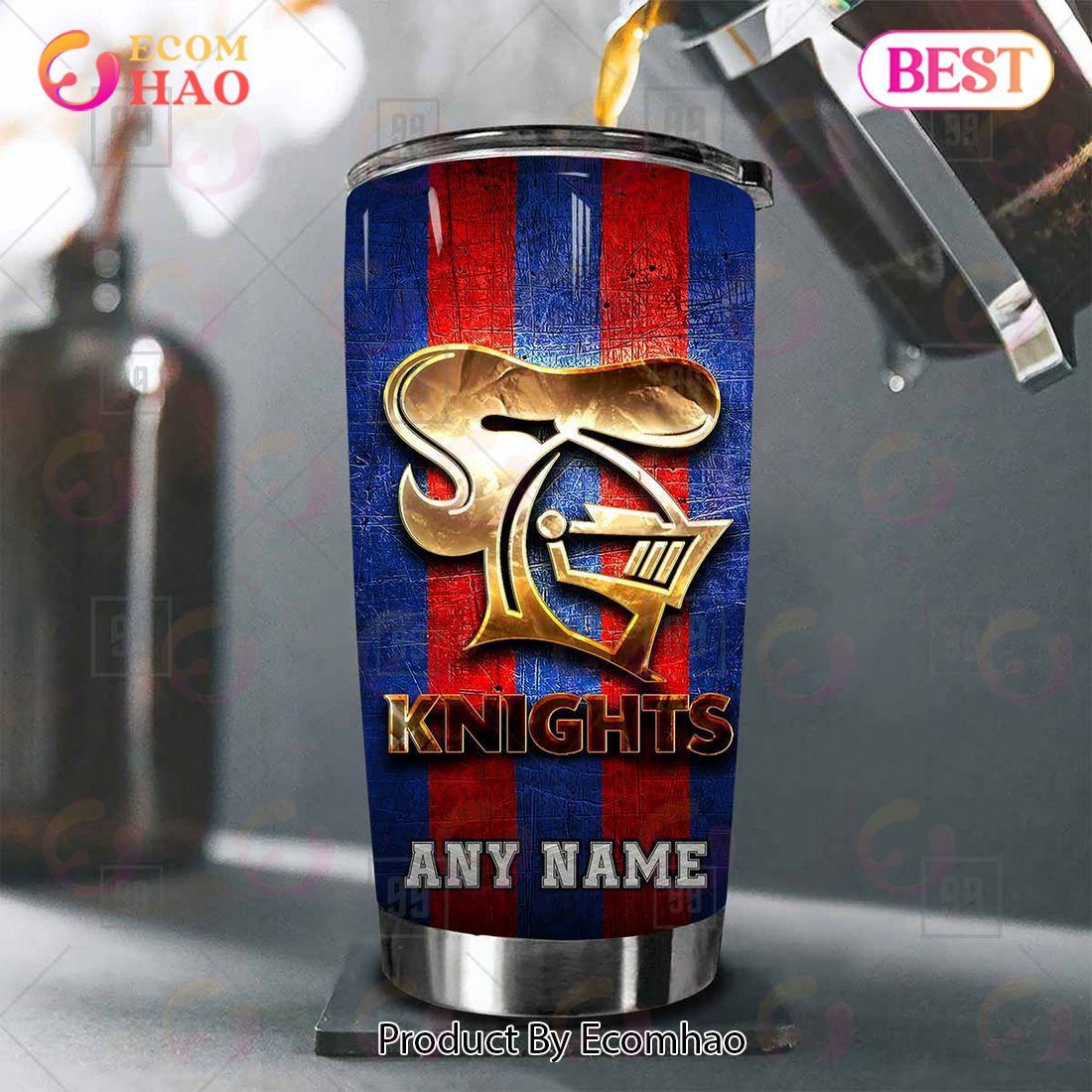 Personalized NRL Newcastle Knights Old Metal Tumbler