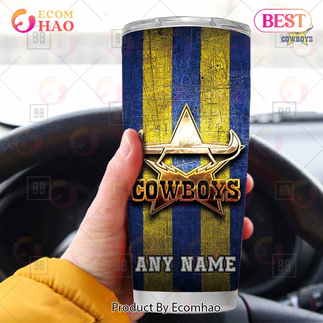 Personalized NRL North Queensland Cowboys Old Metal Tumbler