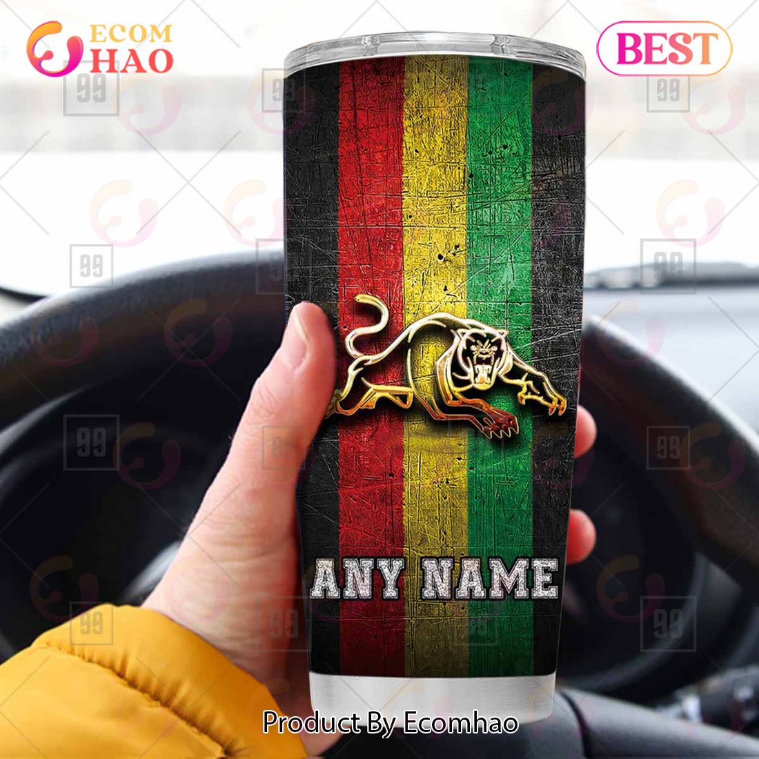 Personalized NRL Penrith Panther Old Metal Tumbler