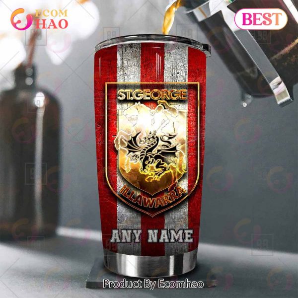 Personalized NRL St. George Illawarra Dragons Old Metal Tumbler