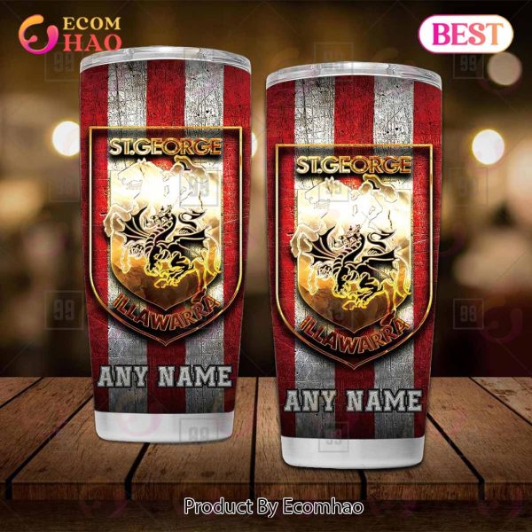 Personalized NRL St. George Illawarra Dragons Old Metal Tumbler