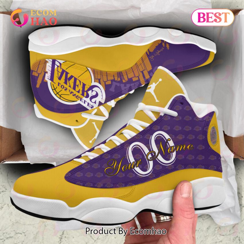 Los Angeles Lakers Nba Custom Sneakers Air Jordan 13