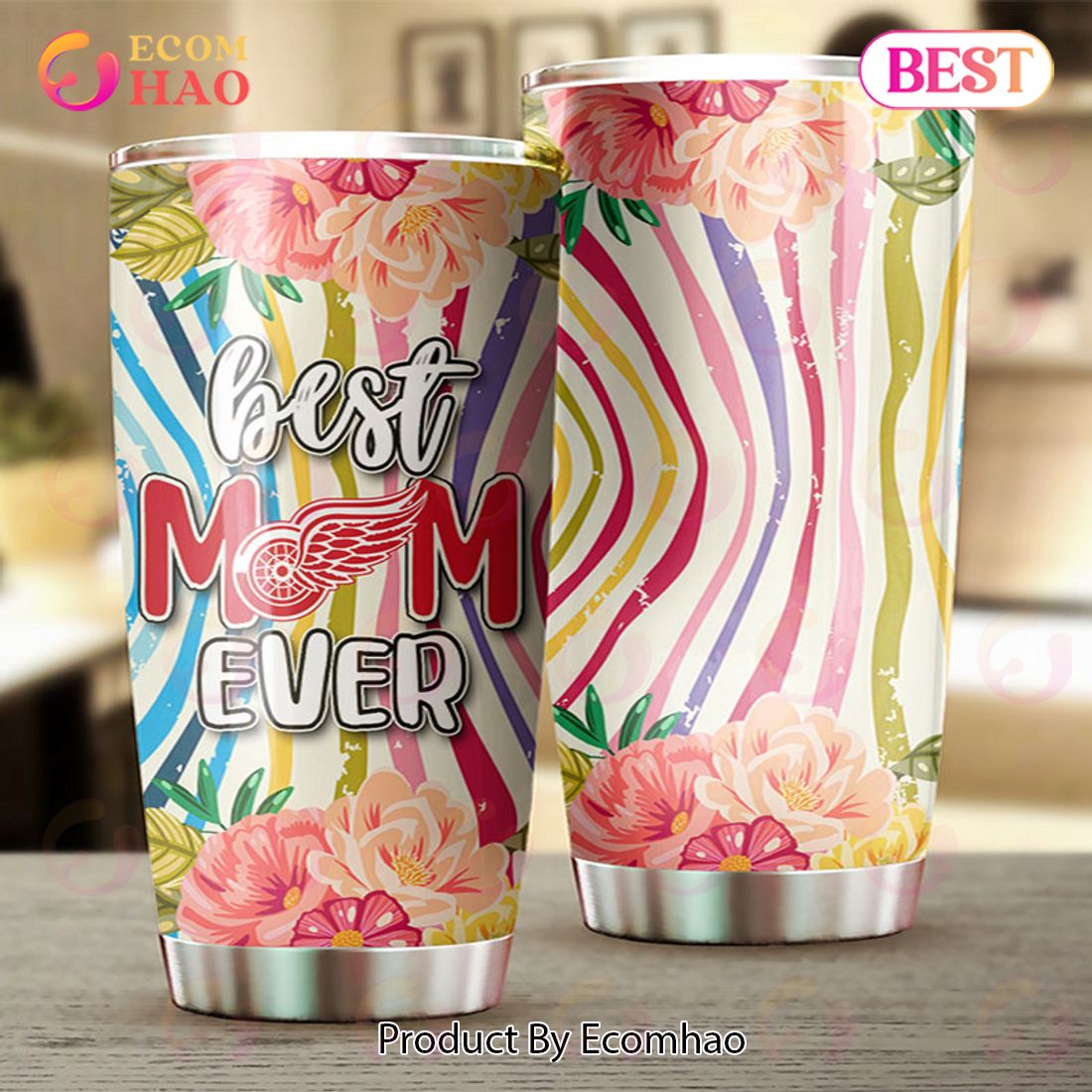 NHL Detroit Red Wings Best Mom Ever Special Design For Mother’s Day Tumbler