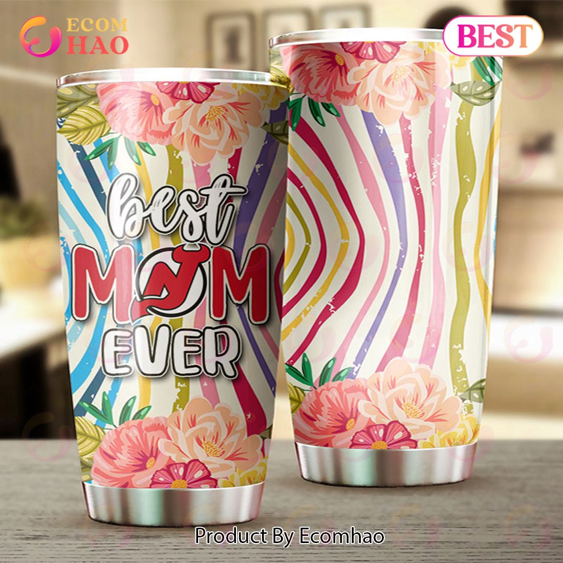 NHL New Jersey Devils Best Mom Ever Special Design For Mother’s Day Tumbler