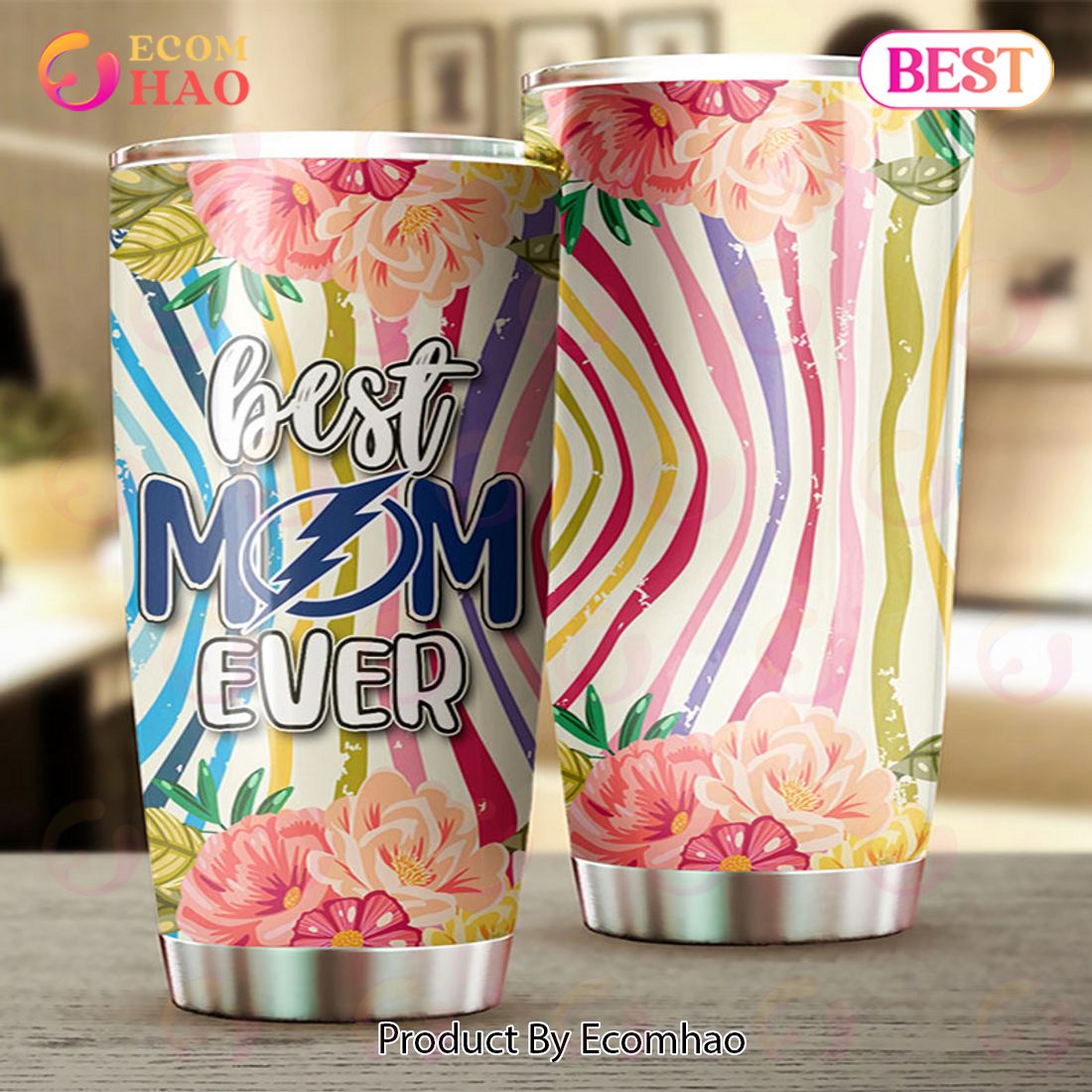 NHL Tampa Bay Lightning Best Mom Ever Special Design For Mother’s Day Tumbler