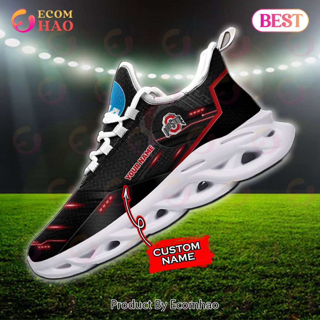 NCAA Ohio State Buckeyes Max Soul Sneaker Custom Name