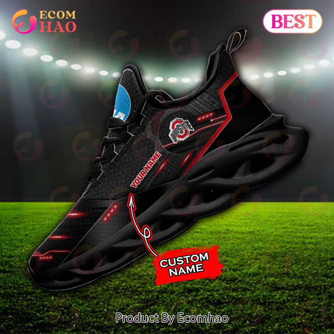 NCAA Ohio State Buckeyes Max Soul Sneaker Custom Name