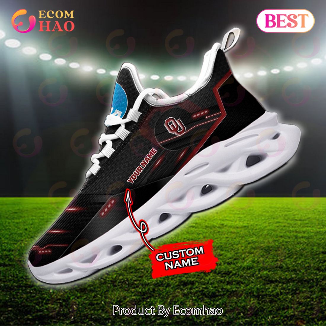 NCAA Oklahoma Sooners Max Soul Sneaker Custom Name