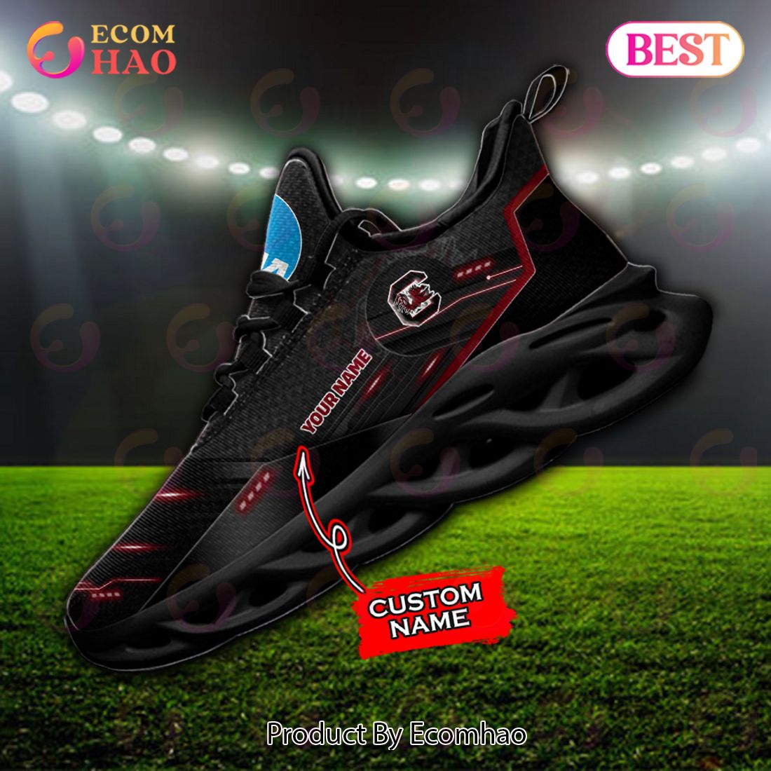 NCAA South Carolina Gamecocks Max Soul Sneaker Custom Name