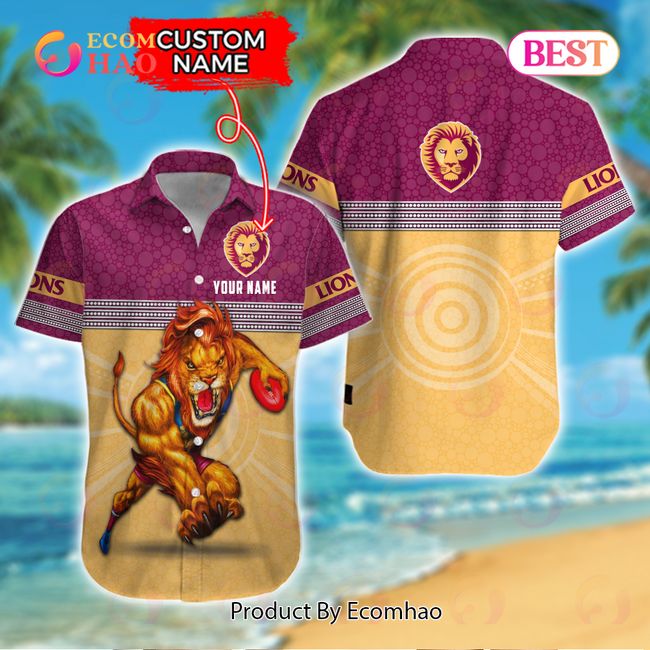 AFL Brisbane Lions Custom Name Hawaiian Shirt