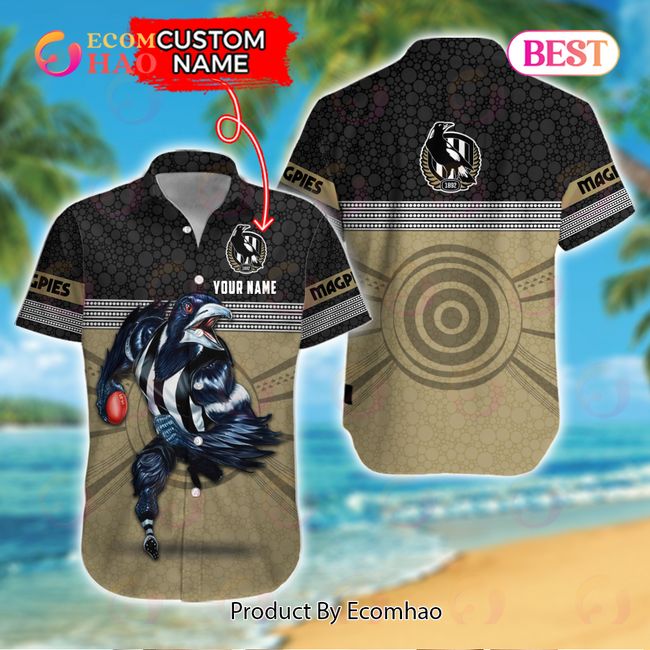 AFL Collingwood Magpies Custom Name Hawaiian Shirt