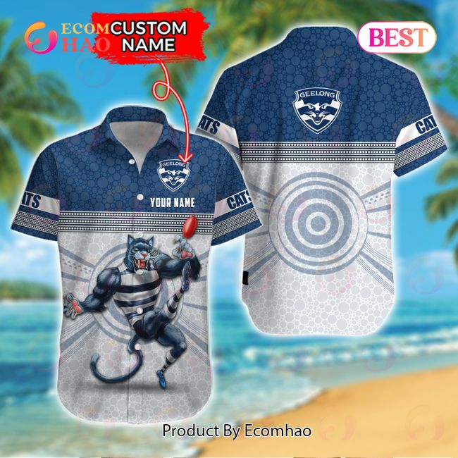 AFL Geelong Cats Custom Name Hawaiian Shirt