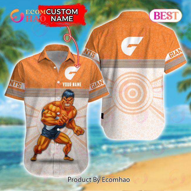 AFL Greater Western Sydney Giants Custom Name Hawaiian Shirt