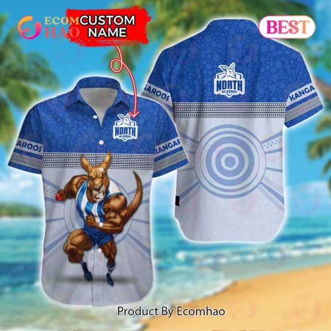 AFL North Melbourne Kangaroos Custom Name Hawaiian Shirt