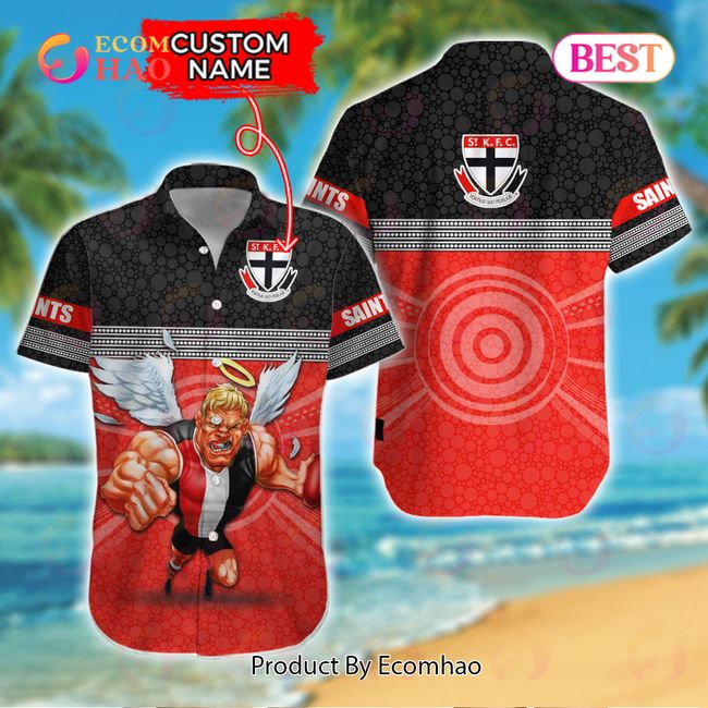 Custom Name St Kilda Saints AFL Fans Mickey Lover Hawaian Shirt For Men And  Women