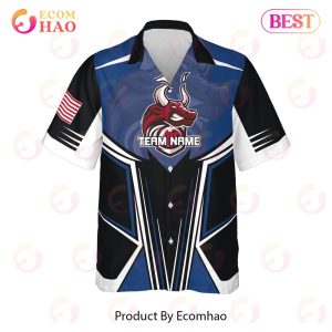 Maxcorners Button-Down Flag Personalized Name Hawaiian Shirt