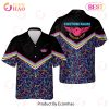 Maxcorners Button-Down Lucky Pattern Personalized Name Hawaiian Shirt