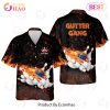 Maxcorners Flame Bowling Button-Down Personalized Name Hawaiian Shirt