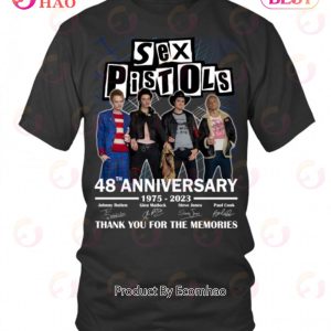Sex Pistols 48th Anniversary 1975 – 2023 Thank You For The Memories T-Shirt