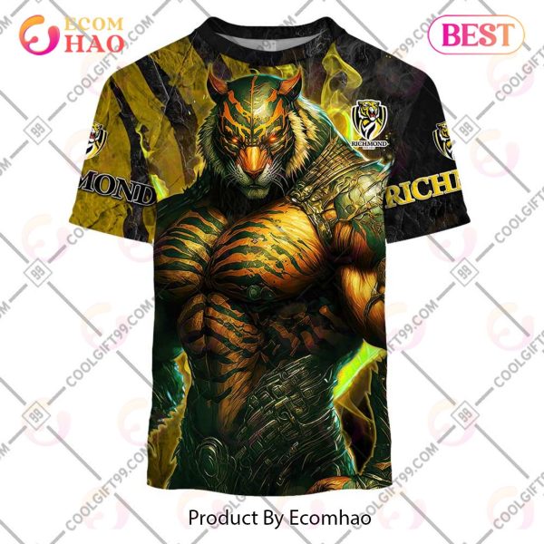 Personalized AFL Richmond Tigers Warrior 3D Hoodie