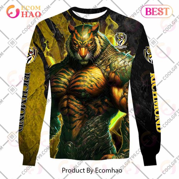 Personalized AFL Richmond Tigers Warrior 3D Hoodie