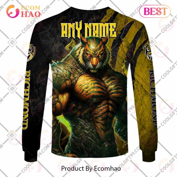 Personalized AFL Richmond Tigers Warrior 3D Hoodie